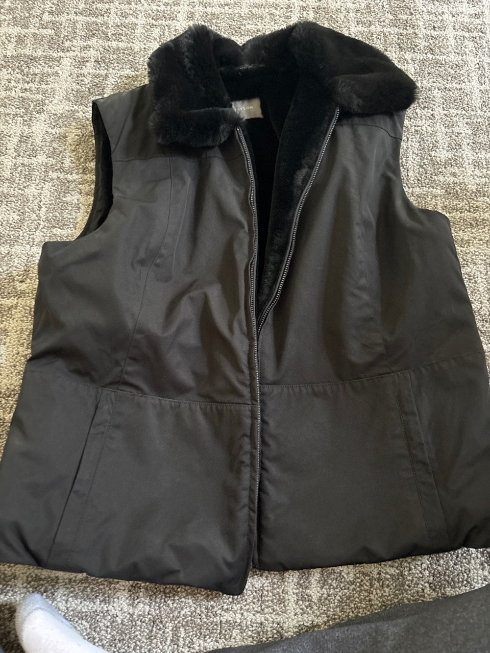 Black Women’s lined vest large